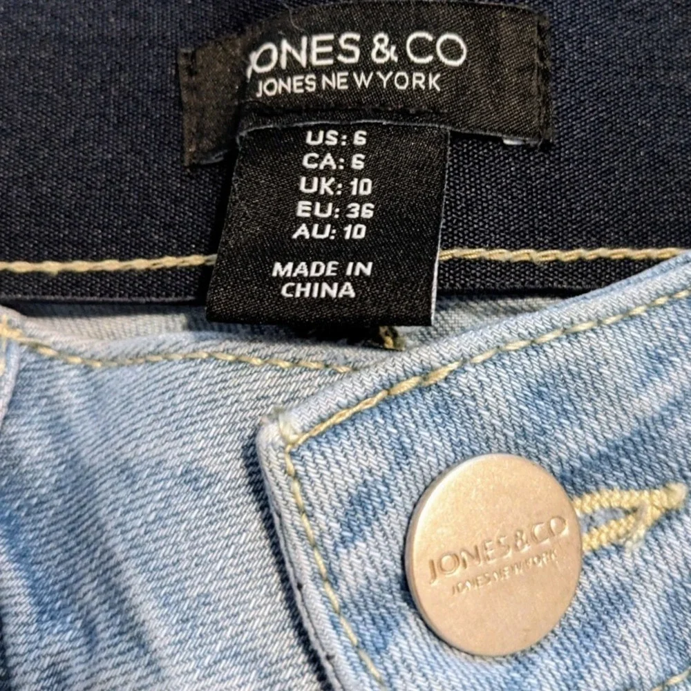 Jones New York & Co. Skinny Ankle‎ High Waist Jeans Size 6 Light Wash Denim NWT